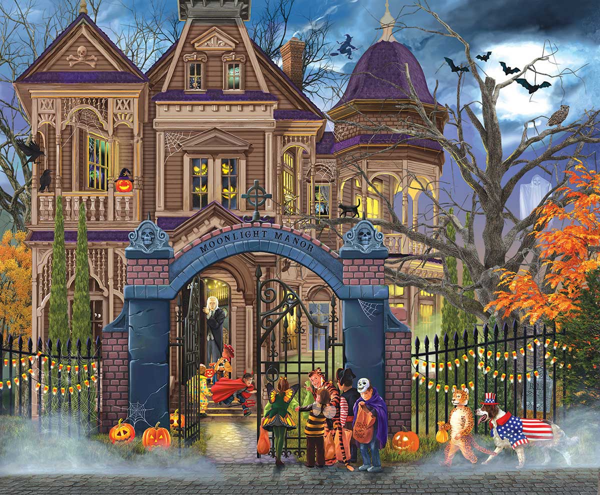 Puzzle SunsOut La Mansión en Halloween de 1000 Piezas