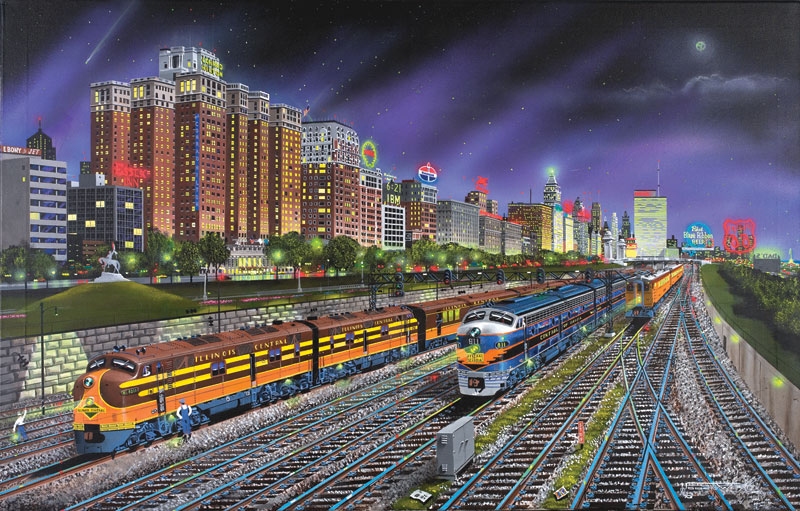 Puzzle SunsOut Noches de Chicago de 1000 Piezas