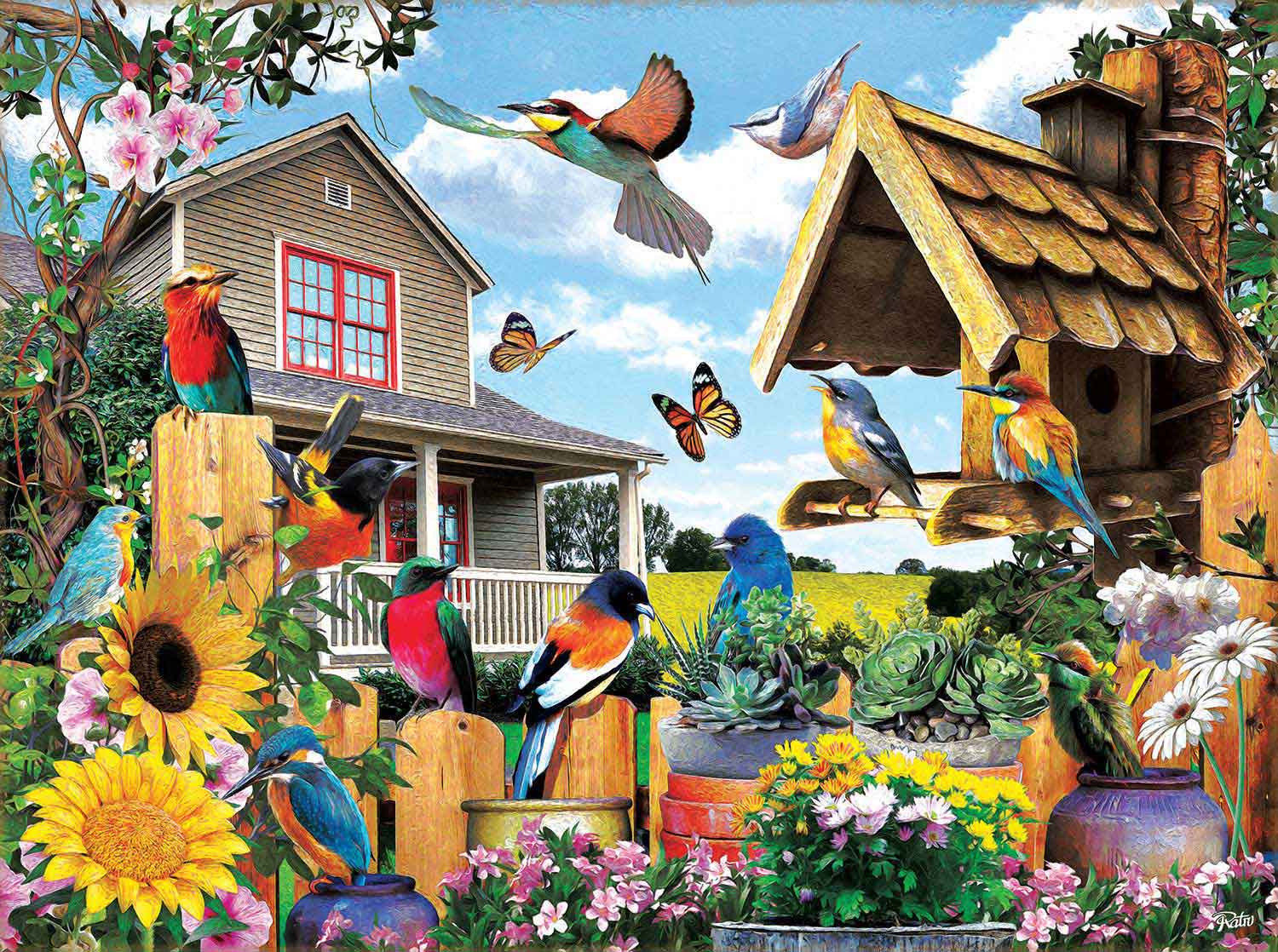 Puzzle SunsOut Reunión de Pájaros en Verano de 1000 Piezas
