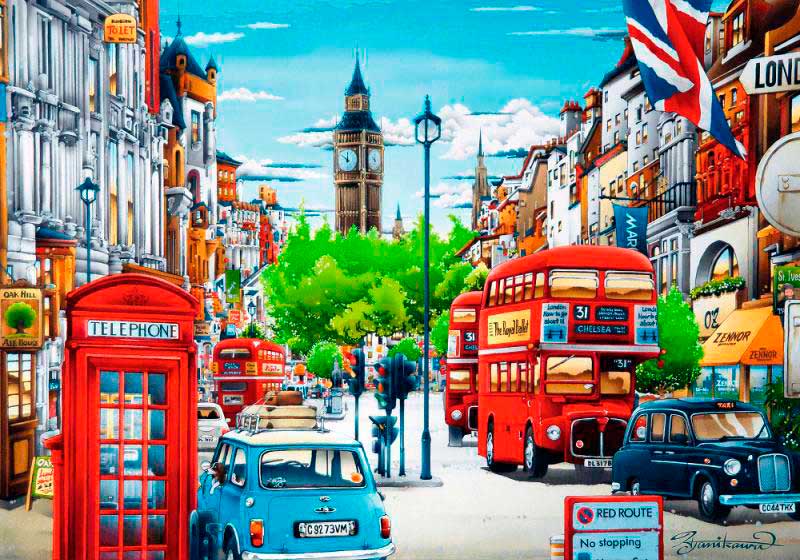 Puzzle Trefl Calle de Londres de 1000 Piezas