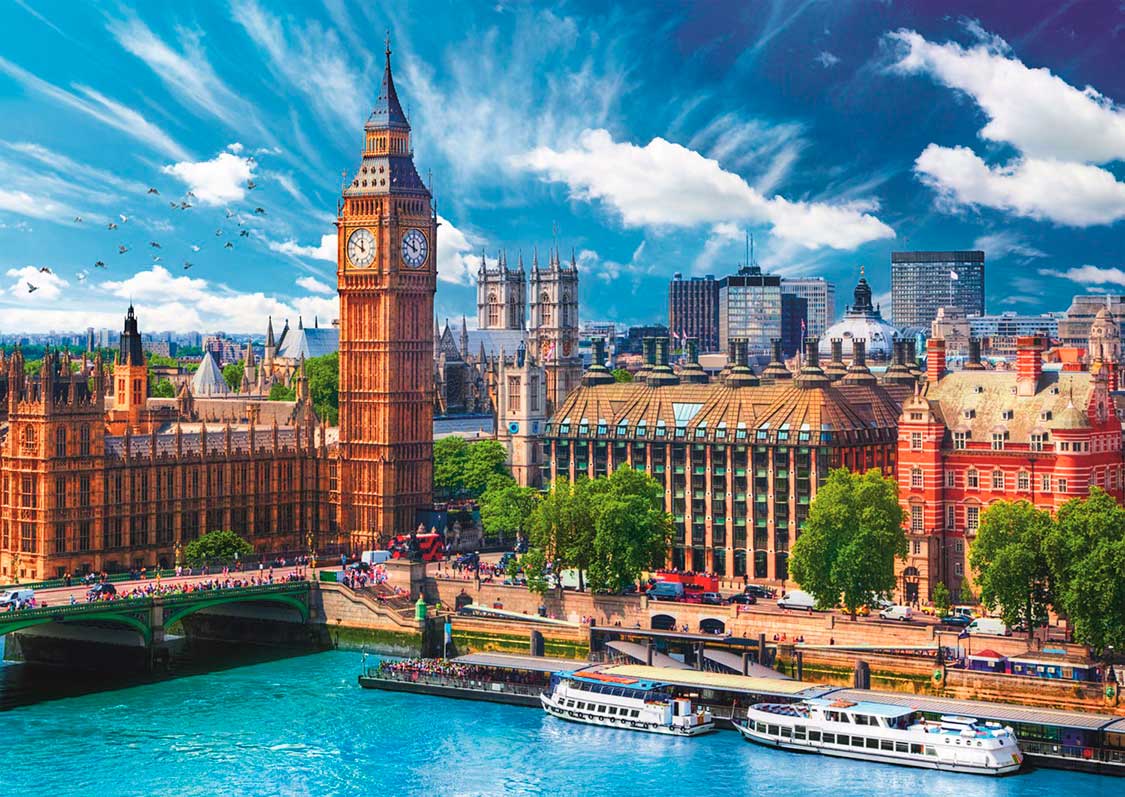 Puzzle Trefl Dia Ensolarado em Londres de 500 Piezas