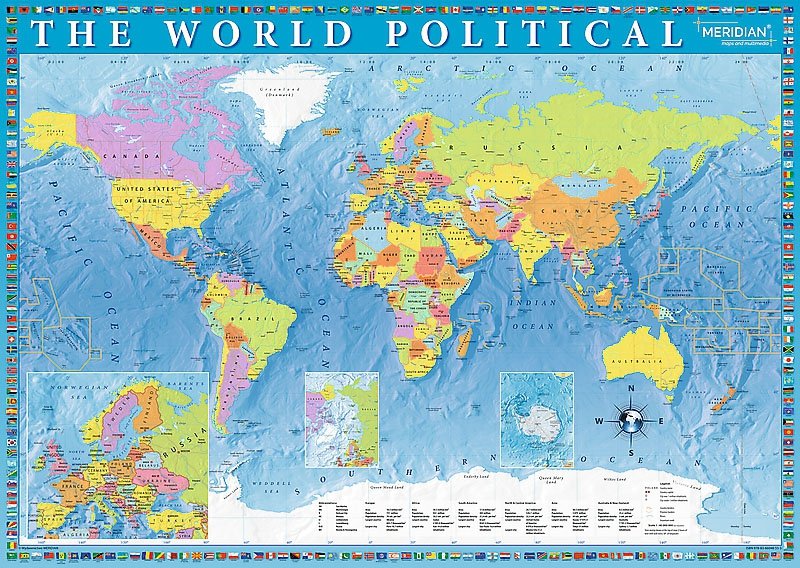 Puzzle Trefl Mapa Político del Mundo de 2000 Piezas