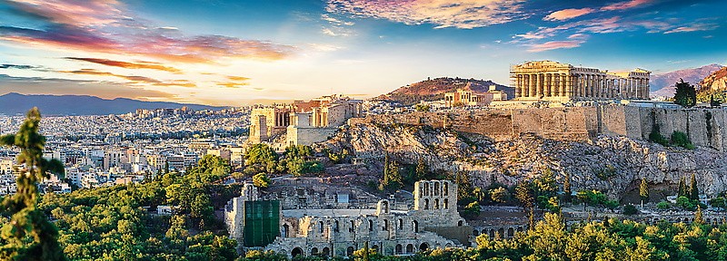 Puzzle Trefl Panorama Acrópolis, Atenas de 500 Pzs