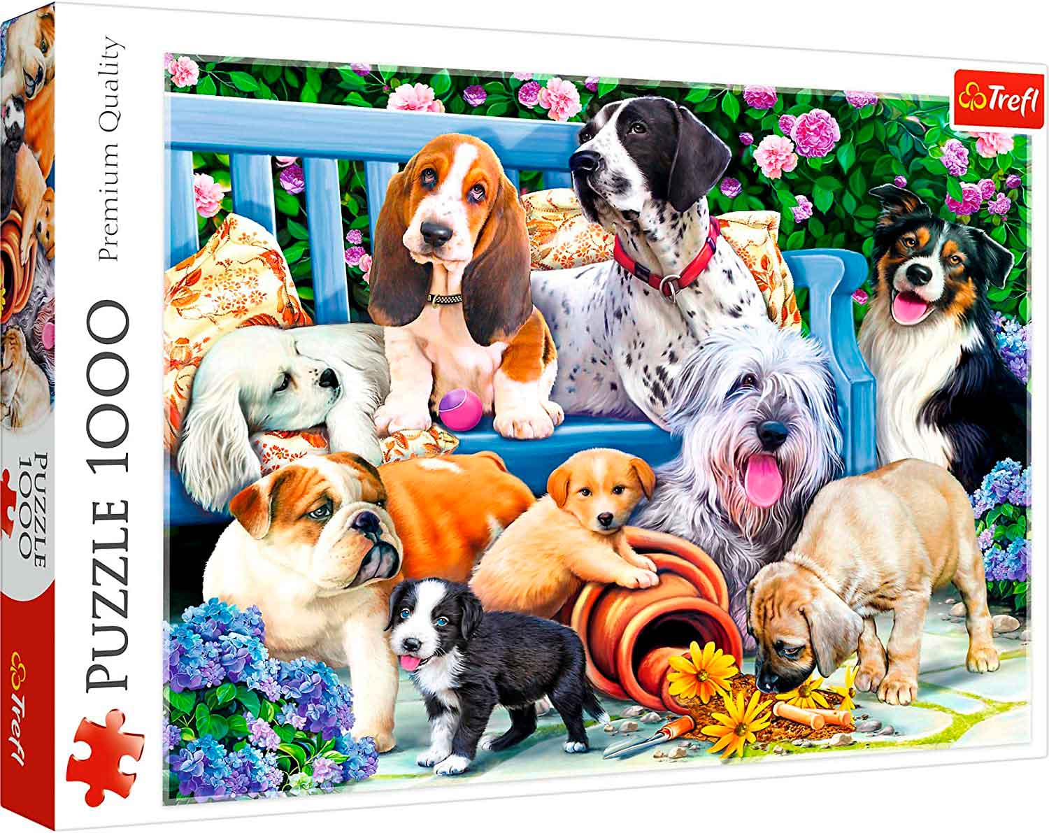 Comprar Puzzle Trefl Perros En El Jardín De 1000 Piezas - TREFL-10556