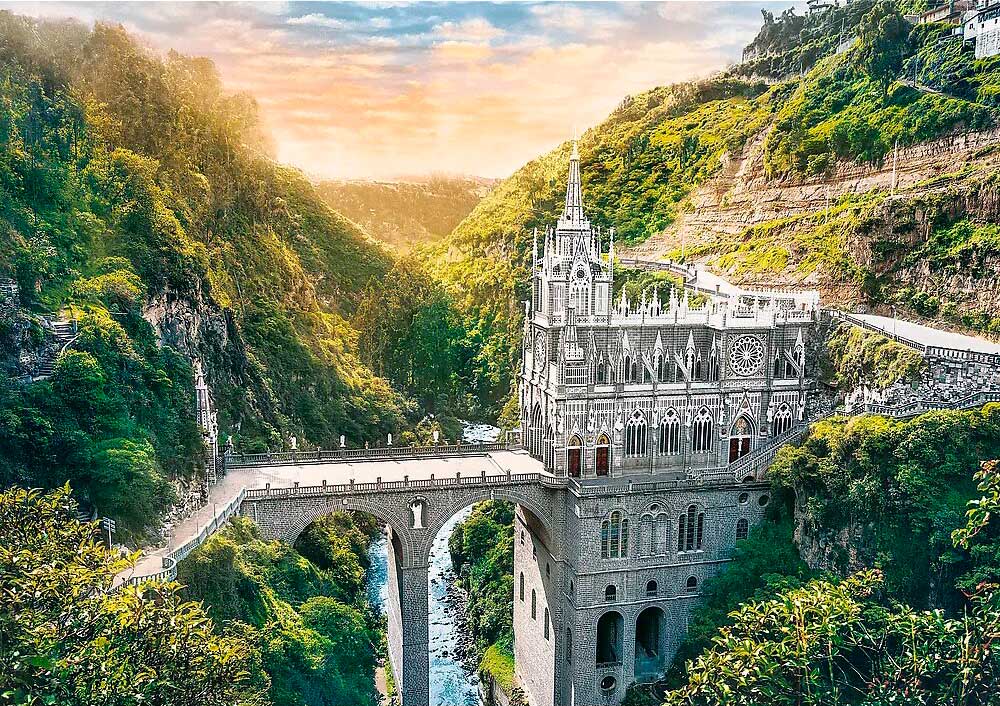 Puzzle Trefl Santuario de Las Lajas, Colombia de 1000 Piezas