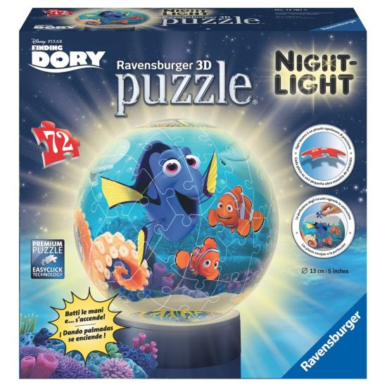 Puzzle Ball Lámpara Ravensburger Buscando a Dory 3D 72 Piezas
