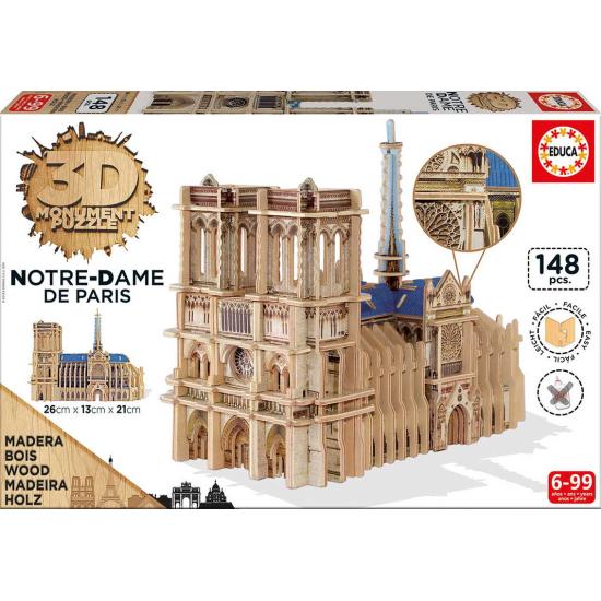 Puzzle Educa 3D Catedral Notre Dame de París 148 Piezas