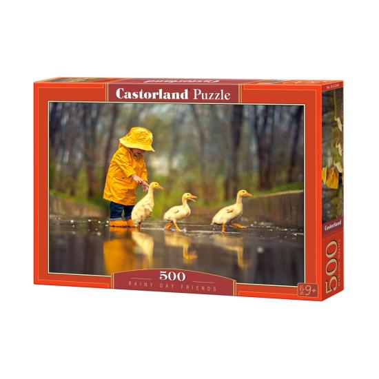 Puzzle Castorland Pequeños Amigos en la Lluvia de 500 Piezas