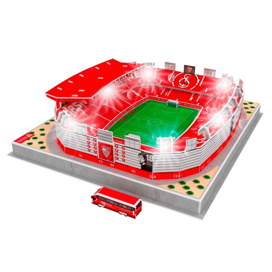 Puzzle 3D Estadio Ramón Sánchez Pizjuán Sevilla FC con Luz