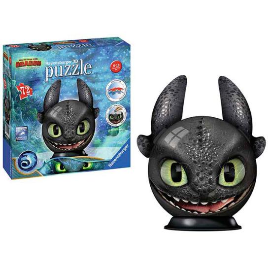 Puzzle 3D Ravensburger Desdentado Cómo Entrenar a Tu Dragón 72p Puzzle 3D Ravensburger Desdentado Cómo Entrenar a Tu Dragón 72p