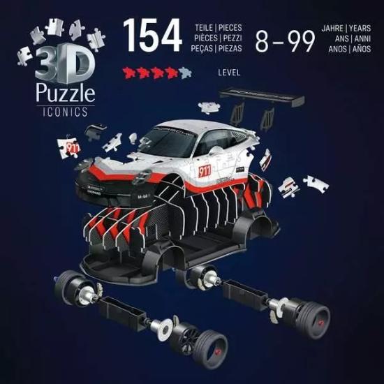 Puzzle 3D Ravensburger Porsche 911 GT3 Cup 154 Pzs