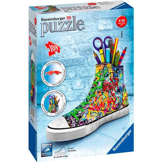 Puzzle 3D Ravensburger Sneaker Estilo Graffiti 108 Pzs