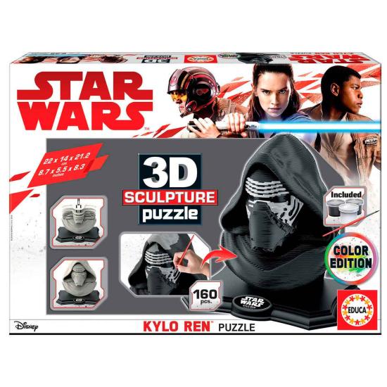 Puzzle 3D Sculpture Color Kylo Ren de 160 Piezas Puzzle 3D Sculpture Color Kylo Ren de 160 Piezas