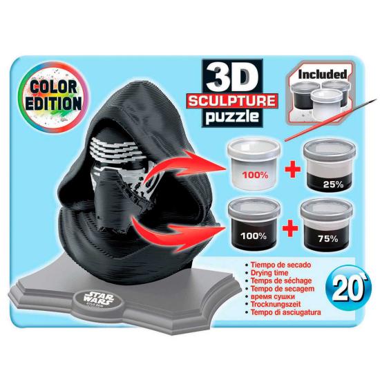 Puzzle 3D Sculpture Color Kylo Ren de 160 Piezas Puzzle 3D Sculpture Color Kylo Ren de 160 Piezas