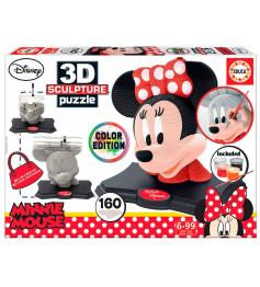 Puzzle Educa 3D Sculpture Color Minnie de 160 Piezas