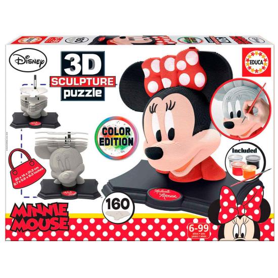 Puzzle Educa 3D Sculpture Color Minnie de 160 Piezas Puzzle Educa 3D Sculpture Color Minnie de 160 Piezas