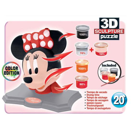 Puzzle Educa 3D Sculpture Color Minnie de 160 Piezas Puzzle Educa 3D Sculpture Color Minnie de 160 Piezas