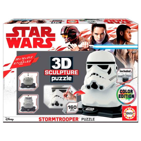 Puzzle 3D Sculpture Color Stormtrooper de 160 Piezas