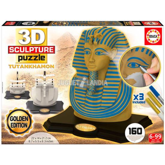 Puzzle 3D Sculpture Color Tutankhamon de 160 Piezas Puzzle 3D Sculpture Color Tutankhamon de 160 Piezas