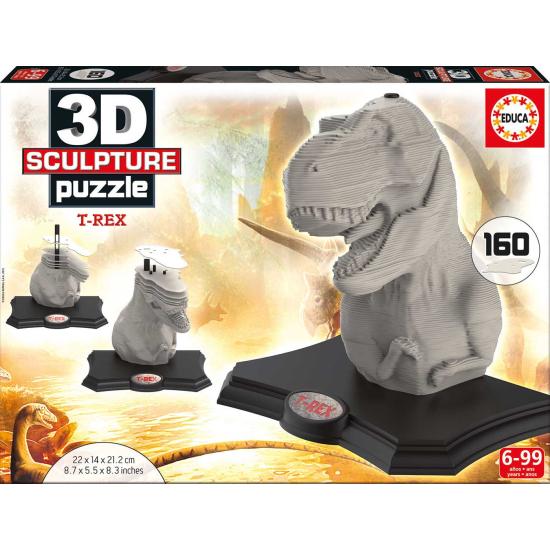 Puzzle 3D Sculpture Tiranosaurus Rex de 160 Piezas