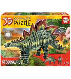 Puzzle 3D Stegosaurus Creature de 89 Piezas