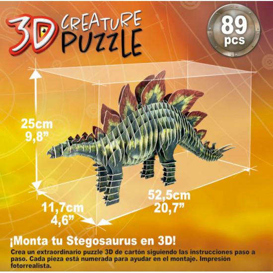 Puzzle Educa 3D Stegosaurus Creature de 89 Piezas Puzzle Educa 3D Stegosaurus Creature de 89 Piezas