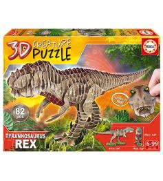 Puzzle Educa 3D Tiranosaurus Rex Creature de 82 Piezas