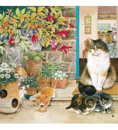 Puzzle Alipson Agneatha y sus Gatitos de 1000 Piezas