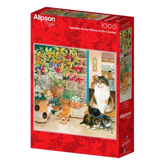 Puzzle Alipson Agneatha y sus Gatitos de 1000 Piezas