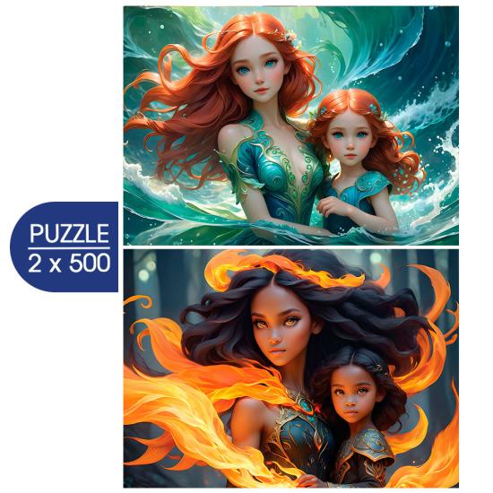 Puzzle Alipson Agua y Fuego de 2x500 Piezas Puzzle Alipson Agua y Fuego de 2x500 Piezas