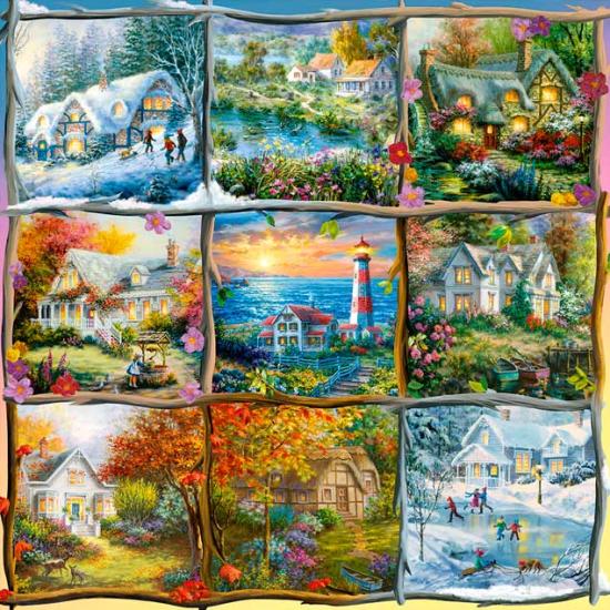 Puzzle Alipson Composición de las 9 Estaciones de 1000 Piezas