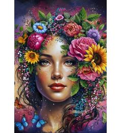 Puzzle Alipson Dama Floreciente de 1000 Piezas