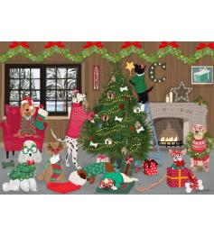 Puzzle Alipson Decoración Navideña con Perros de 500 Piezas