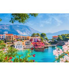 Puzzle Alipson El Colorido Pueblo De Assos, Grecia de 500 Piezas