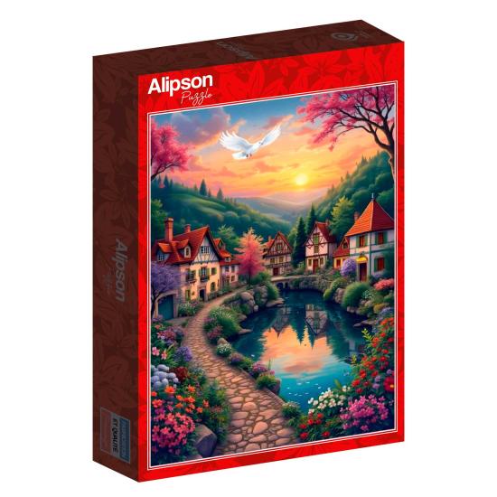 Puzzle Alipson El Pueblo junto al Agua de 500 Piezas