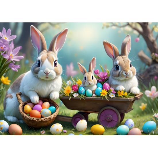 Puzzle Alipson Conejitos de Pascua de 500 Piezas Puzzle Alipson Conejitos de Pascua de 500 Piezas