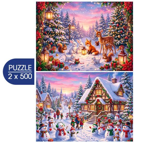 Puzzle Alipson Feliz Navidad de 2x500 Piezas