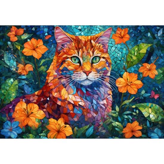 Puzzle Alipson Gato de Mosaico de 1000 Piezas