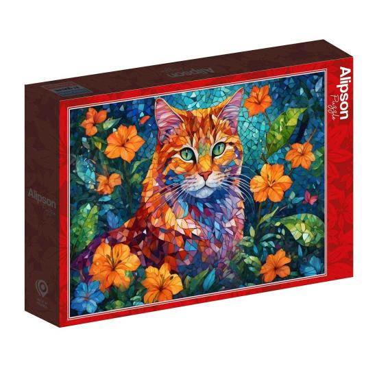 Puzzle Alipson Gato de Mosaico de 1000 Piezas
