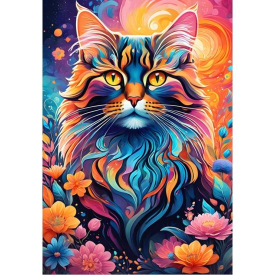 Puzzle Alipson Gato Multicolor de 1000 Piezas