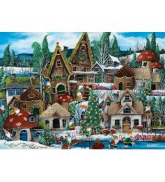 Puzzle Alipson Gnomos en Vacaciones Navideñas de 1000 Pzs