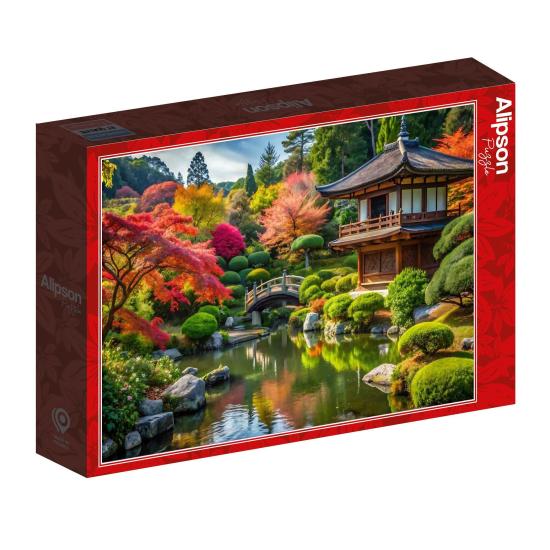 Puzzle Alipson Hermoso Jardín Japonés de 500 Piezas
