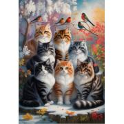 Puzzle Alipson Invierno Felino de 1000 Piezas