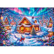 Puzzle Alipson La Cabaña De Navidad de 500 Piezas