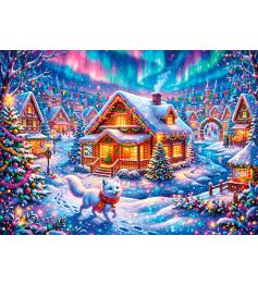 Puzzle Alipson La Cabaña De Navidad de 500 Piezas