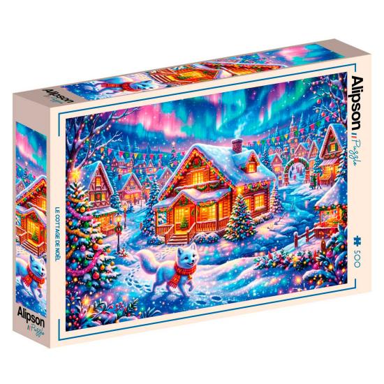 Puzzle Alipson La Cabaña De Navidad de 500 Piezas