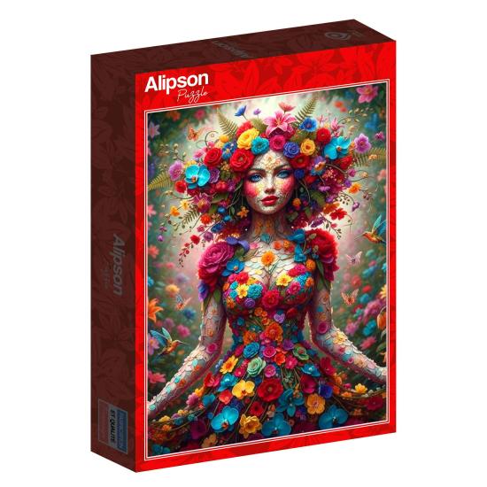 Puzzle Alipson Mujer de las Flores de 1000 Piezas