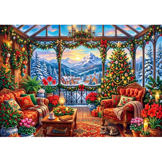 Puzzle Alipson Navidad En Medio De Las Montañas 1000 Piezas