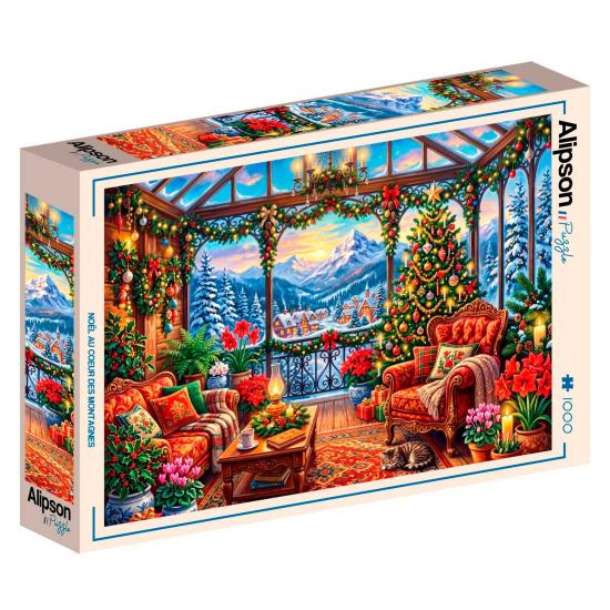 Puzzle Alipson Navidad En Medio De Las Montañas 1000 Piezas
