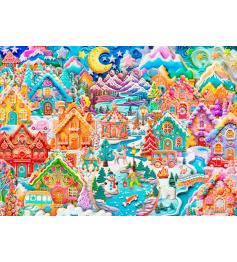 Puzzle Alipson Noche Colorida en Cookietown de 1500 Piezas